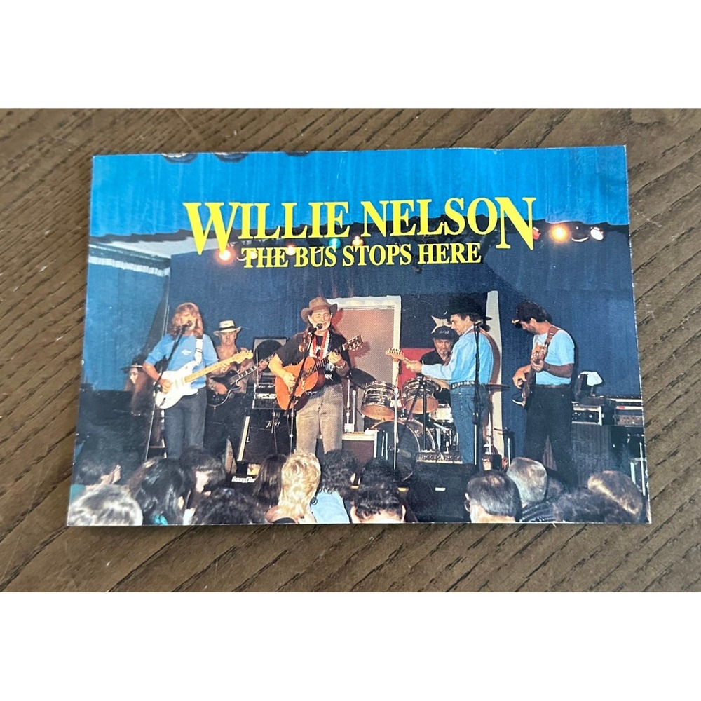 Vintage 1992 Willie‎ Nelson The Bus Stops Here Postcard General Store Museum TN